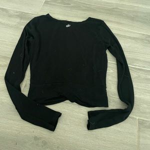 Alo Long Sleeve Tie Top Medium